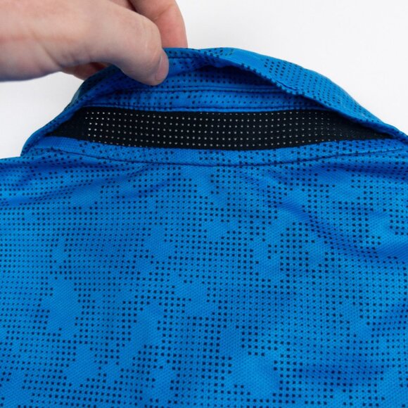 Disney Nike Golf Polo Men's Small Mickey Mouse Dot Camo Dri-Fit Wicking Blue - Picture 11 of 15